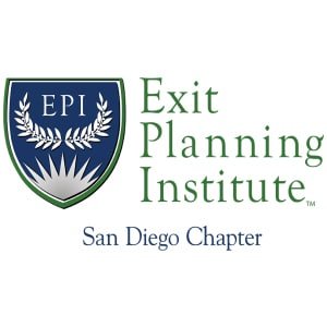 exit planning institute logo for san diego chapter on white background